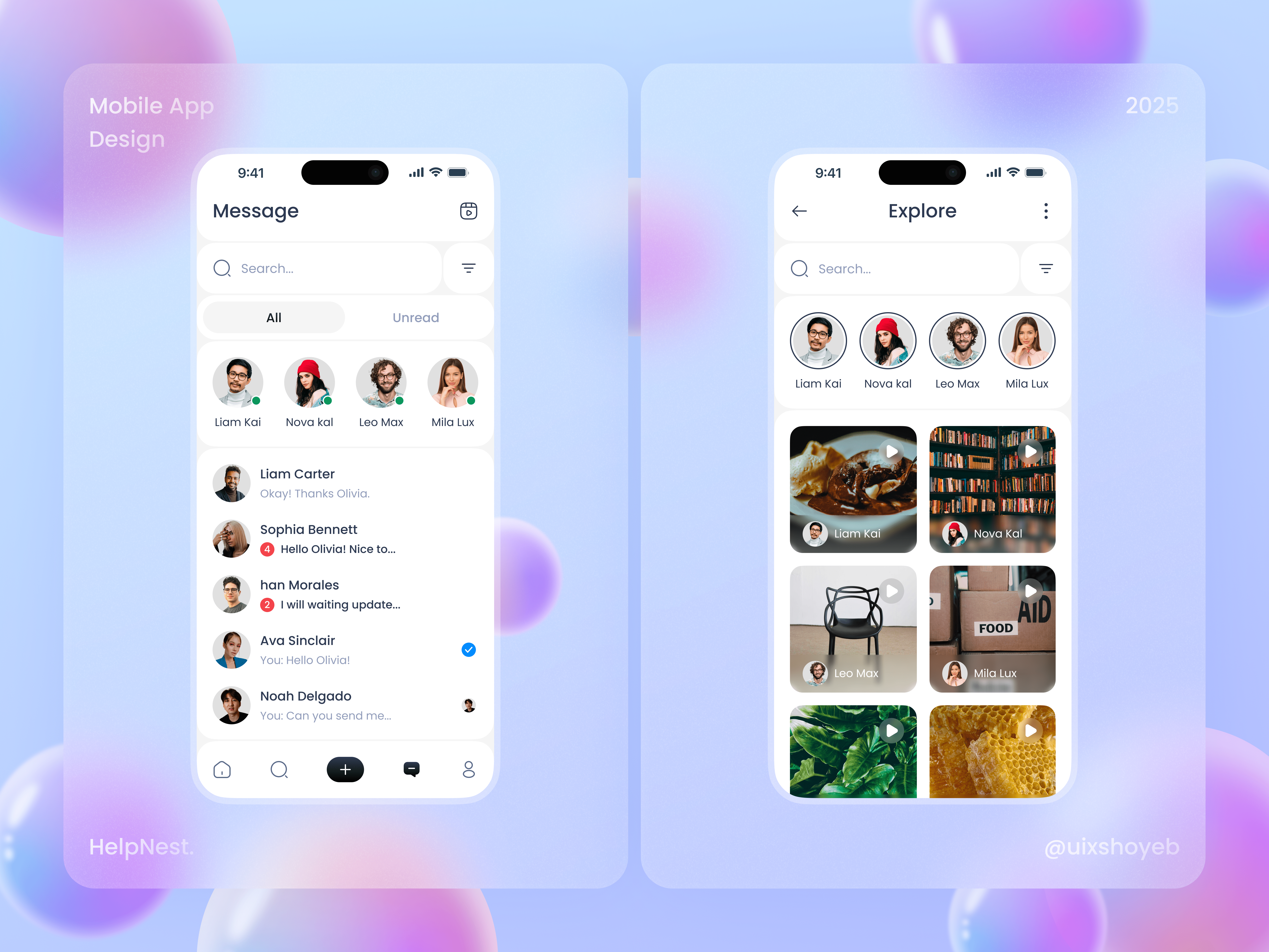 Community Mobile App - Message Screen app design clean design community app daily ui design inspiration figma design interaction design local help app messaging ui minimal ui mobile app design modern app ui neighborhood app real time chat smart messaging social good design ui ux design user experience user interface volunteer app