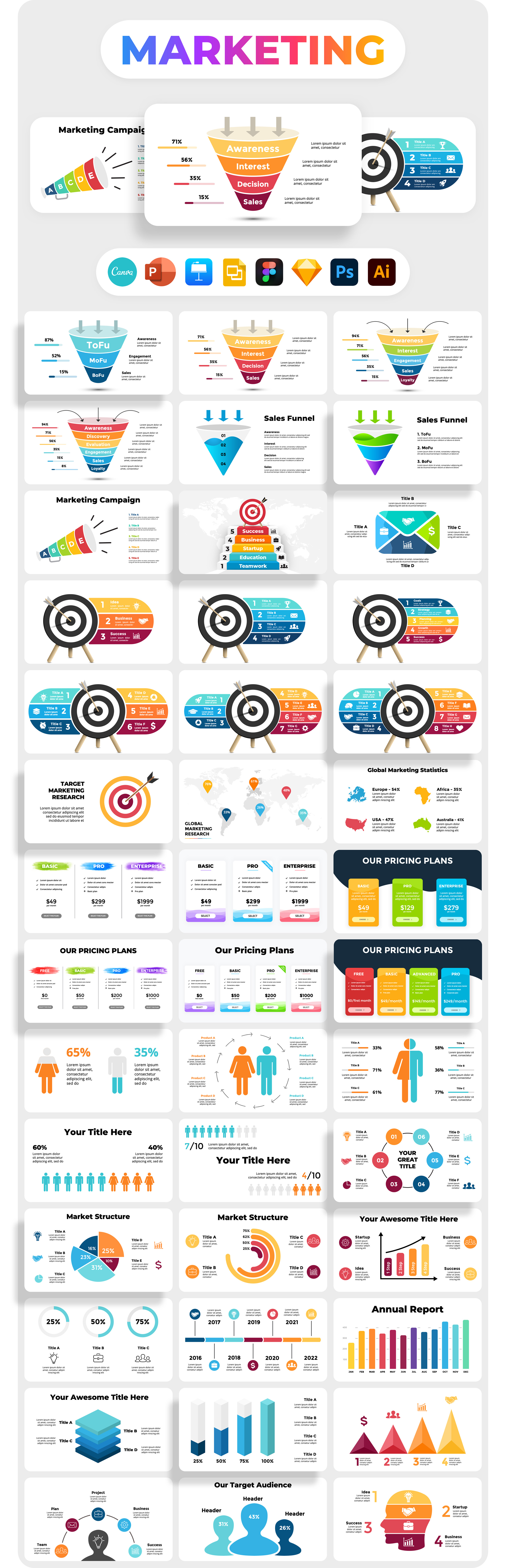 Free Sales Funnel. Marketing Infographic. Presentation Template. By ...