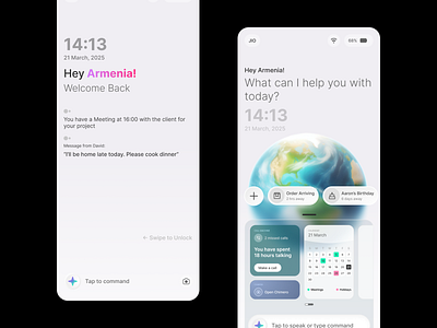 AIOS - and Artificial Intelligence Operating System UI figma product design ui ux