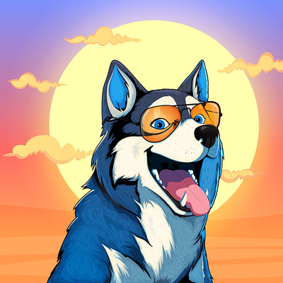 Husky Mascot Character 2d art branding character design illustration mascotdesign vector design