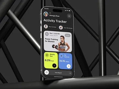 Fitness Tracker Mobile App app app design fitnessapp fitnessui healthtracker ios mobile mobile app mobile ui tracker ui ui design uiux wellnessapp workoutapp
