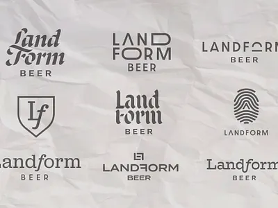 ForeLand Logo Exploration badge beer blackletter branding brewery design font icon land lettering logo mark modern shield type typography vector vintage wordmark