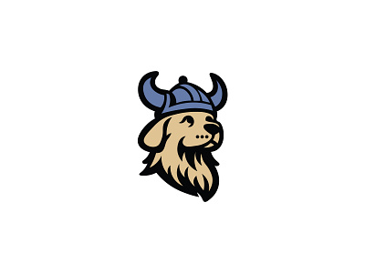 Viking dog logo animal dog emblem helmet logo mascot medieval pet shield viking warrior