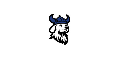 Viking dog logo animal dog emblem helmet logo mascot medieval pet shield viking warrior