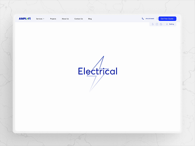 ⚡️ Amplify – Modern Electrical Solutions Website electrical electricvehicle energy ui ui design ux webdesign