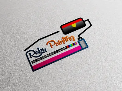 Roky Painting Logo brand logo business logo custom logo logo logo design logo maker minimal logo minimalist logo unique logo vintage logo