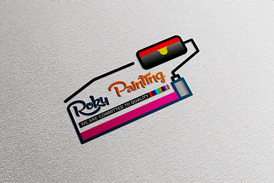 Roky Painting Logo brand logo business logo custom logo logo logo design logo maker minimal logo minimalist logo unique logo vintage logo