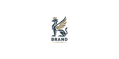 Luxury Griffin logo animal bird branding design graphic design griffin heraldry heraldry logo illustration lion logo logos luxury modern pictorial tiger vector wild wings