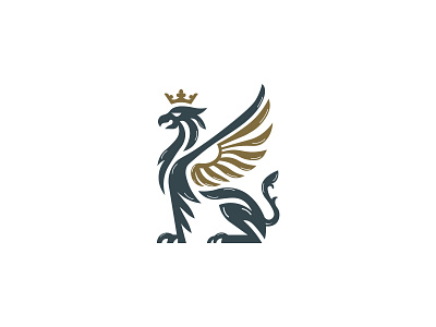 Luxury Griffin logo animal bird branding design graphic design griffin heraldry heraldry logo illustration lion logo logos luxury modern pictorial tiger vector wild wings
