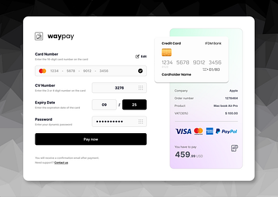 Credit Card Checkout UI 3d banking creditcard design graphic design ui uiux ux