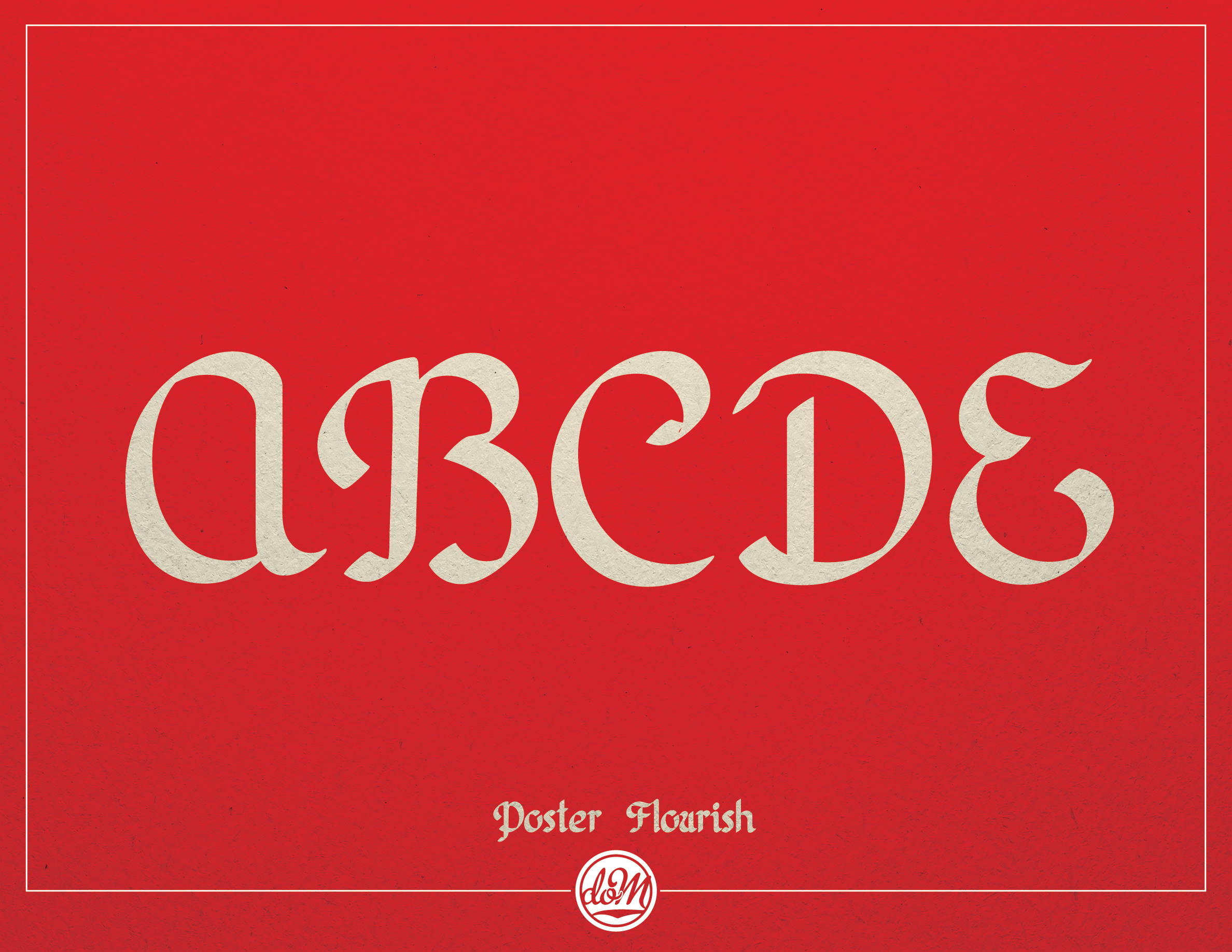 Poster Flourish decorative face family font fontself type typography