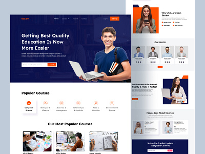 e-learning landing page design course coursera ebook education elearning landingpage latest learning mentor online onlinecourse onlineeducation onlineinstructor onlinestudent onlineteacher populardesign trendingdesign tutor webdesign website