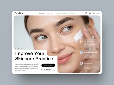 Skin Care Products Web Design beauty products beauty website ecommerce website design hero section landing page online skincare shopping online store organic skincare skin care shop skin care website skincare design skincare online store skincare product ui skincare products skincare ui web design webdesign