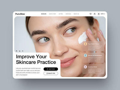 Skin Care Products Web Design beauty products beauty website ecommerce website design hero section landing page online skincare shopping online store organic skincare skin care shop skin care website skincare design skincare online store skincare product ui skincare products skincare ui web design webdesign