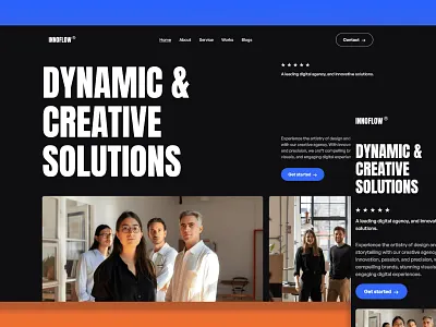 InnoFlow - CMS Website For Startups and Tech agencies cms figma framer landing page startup tech web design webflow
