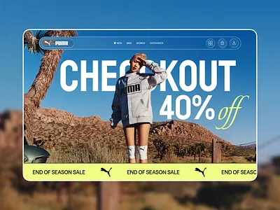 Puma Website Redesign landing page puma ui ui design uiux user interface ux ux design web design website