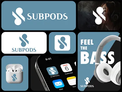 Subpods Headphone Branding Logo branding creative custom logo design graphic design letter s logo logo design logos logotype minimalist modern logo vector