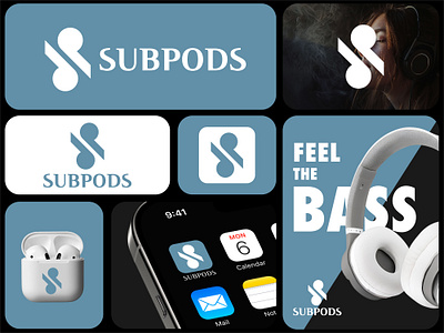 Subpods Headphone Branding Logo branding creative custom logo design graphic design letter s logo logo design logos logotype minimalist modern logo vector