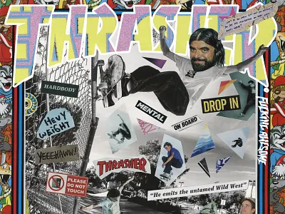 RIPNTEAR 001 - Thrasher Magazine branding collage design digital collage graphic design identity illustration james lano logo magazine orlando scan skateboarding streetwear thrasher
