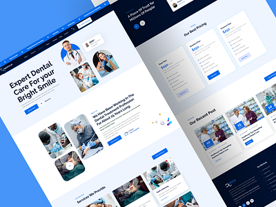 Medito-medical website landing page designerforux doctors website healthcare website design hospital website illustration landing page landing page design medical landing page medical theme medical website template design uiux design uiux designer webdesign