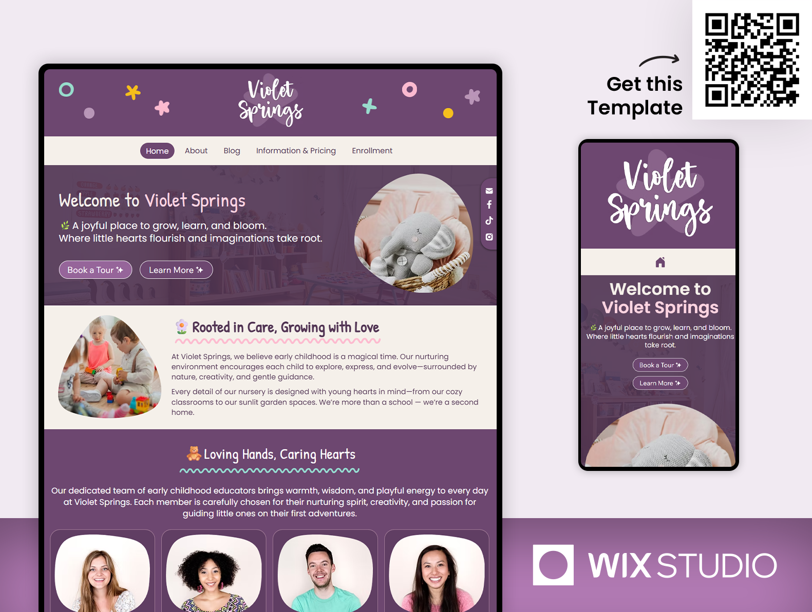 Children Daycare Wix Studio Template child website childcare center website children daycare webdesign children website easy to edit wix template kids kids daycare website template kids web template kids website kindergarten website template kindergarten wix website learning center website nursery website template template website wix studio wix studio website template wix website