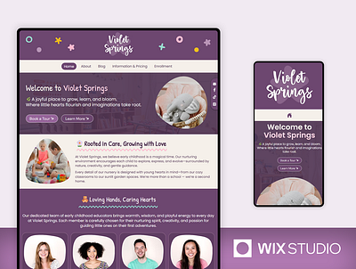 Children Daycare Wix Studio Template child website childcare center website children daycare webdesign children website easy to edit wix template kids kids daycare website template kids web template kids website kindergarten website template kindergarten wix website learning center website nursery website template template website wix studio wix studio website template wix website