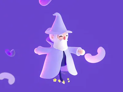 Wizard walking cycle 3d animation character animation loop magic magician walking cycle wizard