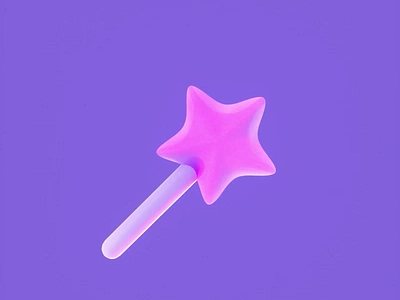 Wand loading animation c4d cinema 4d loop animation magic octane render playful stars wand wizard