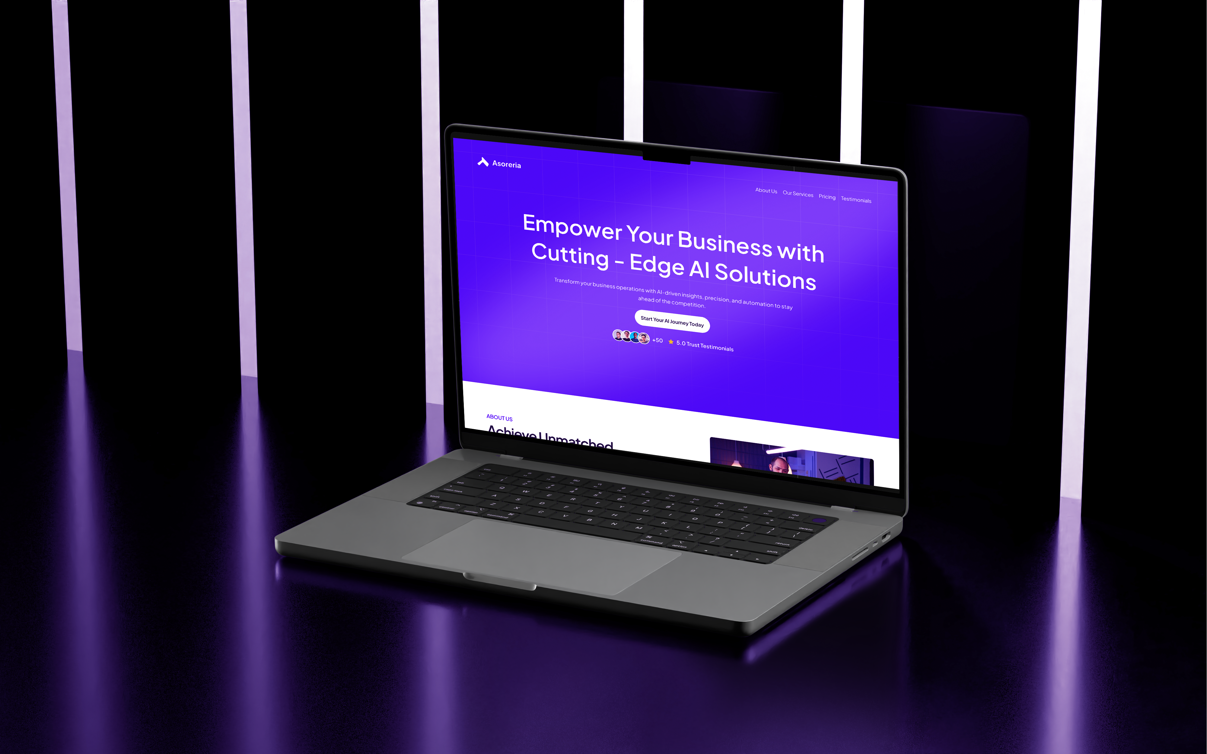 Asoreria - Landing Page AI Driven Business agency ai business company digital gradient landing landing page landing page ai page platform ui