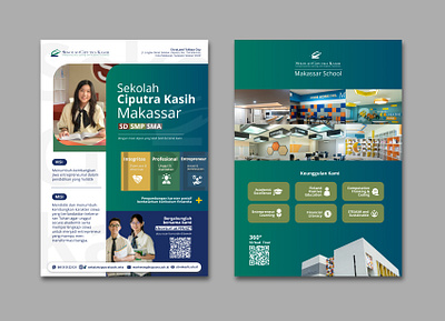Modern & Friendly School Promotion Flyer branding canva design dribbbleshowcase education education design flyer graphic design minimalist design modern flyer promotion school branding school flyer simple design