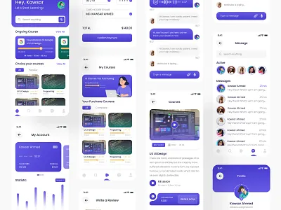 Online Learning Platform – Mobile App UI Design📱 clean ui course app course tracker e learning education app figma learning platform mobile app design mobile interface mobile ui modern app online learning responsive ui student app study app ui design uiux ux design
