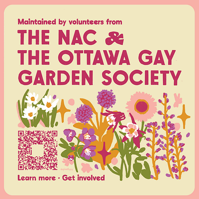 nac x ottawa gay garden society arts canada floral flowers garden gardening gay illustration national arts centre nature ottawa plants pride queer