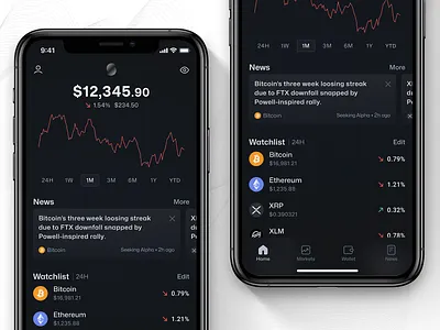Crypto portfolio app all bitcoin blockchain btc coin crypto design eth exchange fintech mobile product ui wallet web3