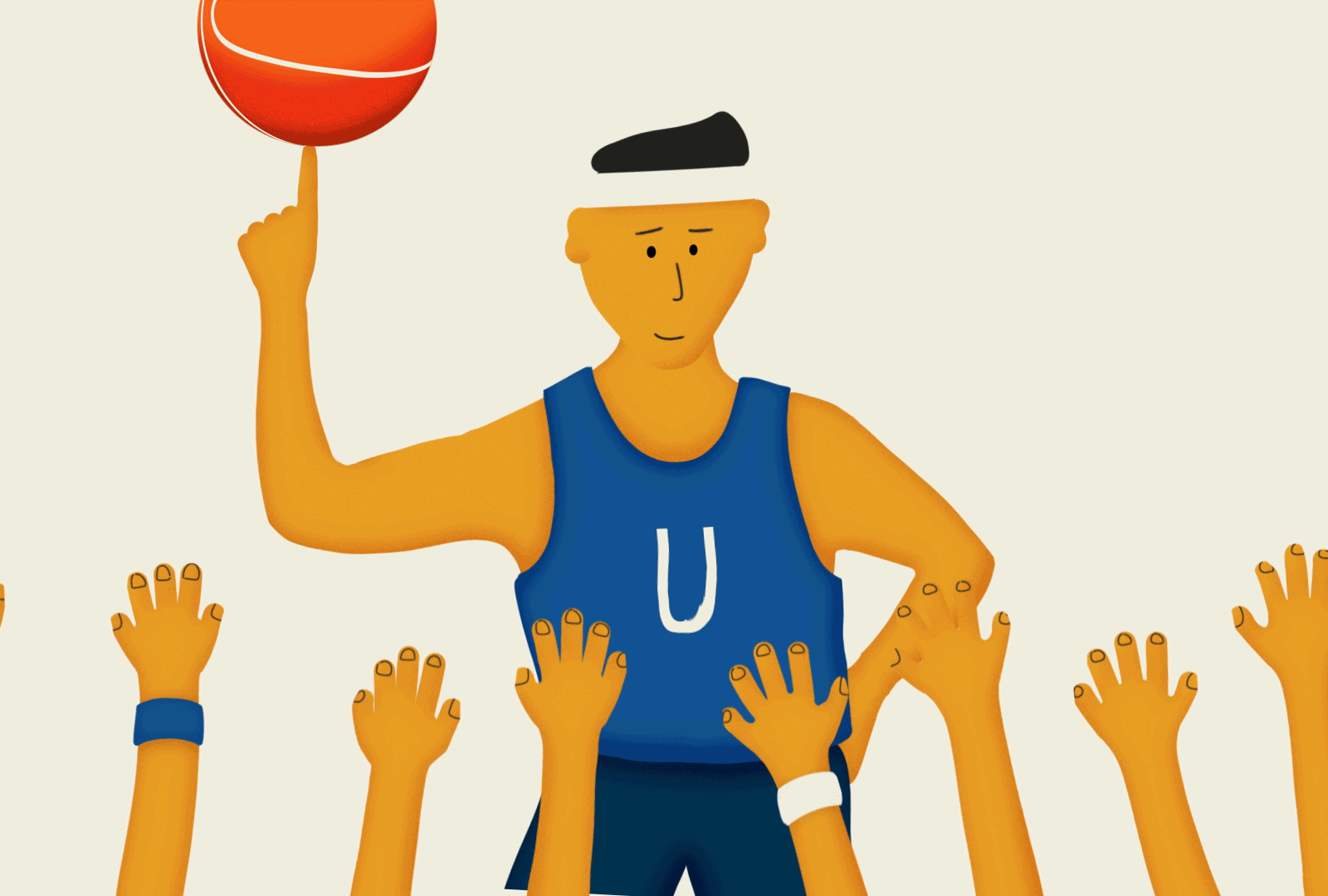 Victory, for Infuse 2d 2d animation after effects animation basketball character game hands illustration motion motion graphics player victory
