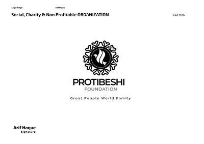 Protibeshi Foundation branding graphic design logo