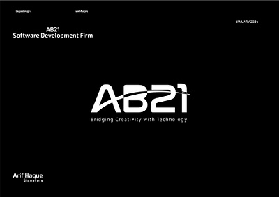 AB21 Software Development Firm branding graphic design it firm logo logo