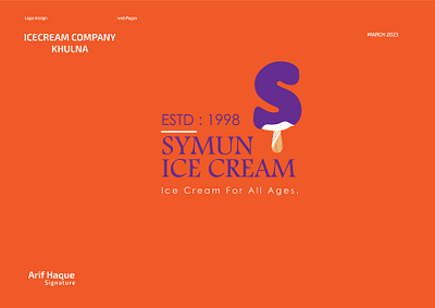 SYMUN ICE CREAM branding graphic design logo