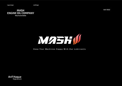 MASH LUBRICANT COMPANY branding graphic design logo lubricant logo