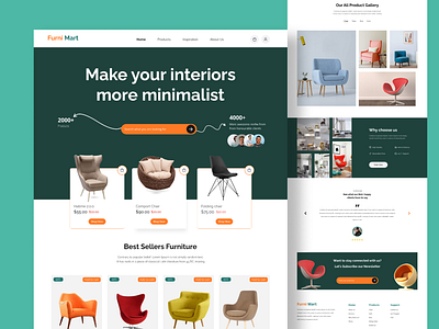 Furniture Website Design dribbble weekly warmup