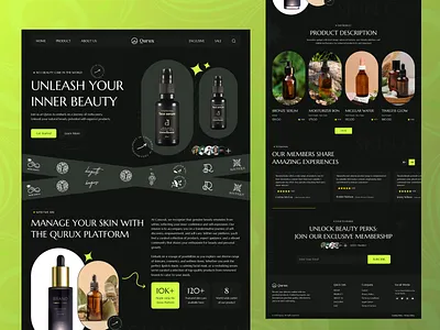 Skin Care Landing Page Design beauty website beauty. app design clean ui cosmetics website digital beauty ecommerce website framer landing page design mock up modern beauty responsive shopify store skincare skincare mockup skincareui templete ui design userfriendly webflow website design