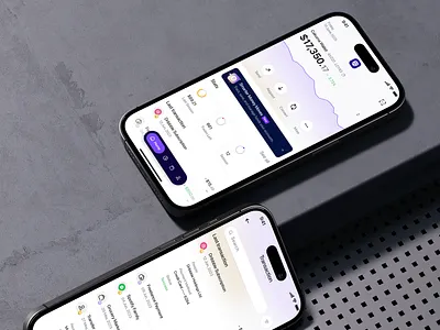 Crypto Wallet Mobile App: Wallet Overview & Transaction History app design chart convert emoney ewallet finance financial app fintech ios ios app design mobile mobile app payment payment method product design subscription subscription history transaction transaction history wallet