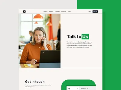 Contact us - design startup ui web website
