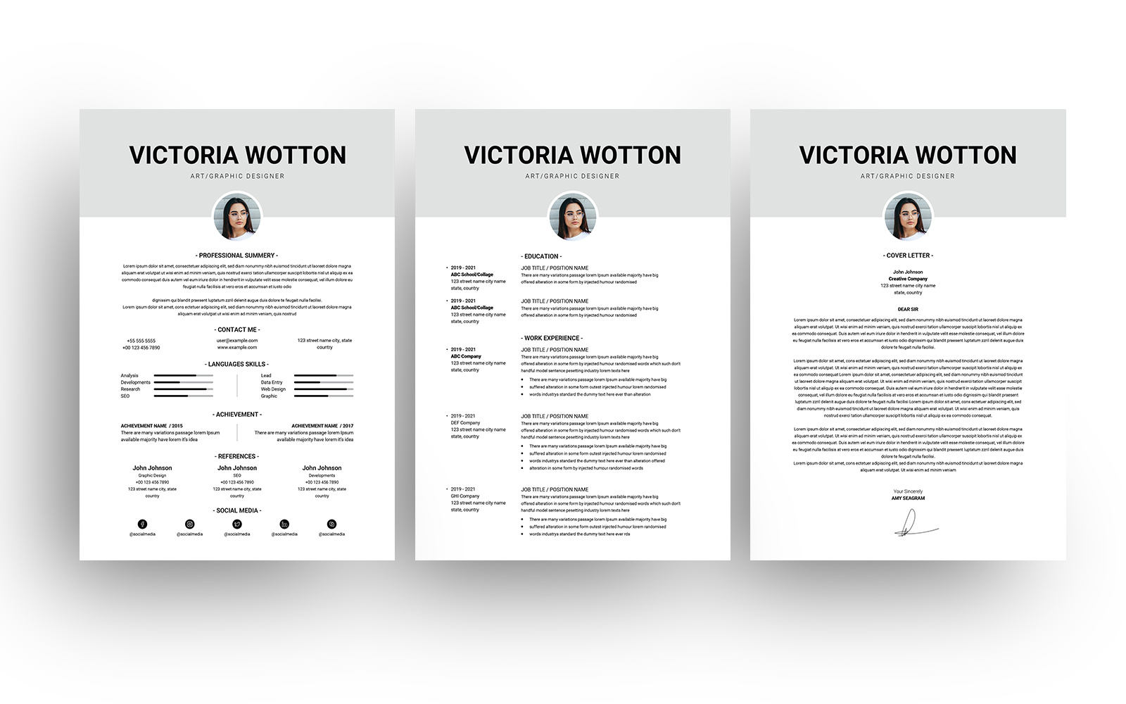 Clean Resume Template by Innovation - Original 9cdfc613824e6dfcbe37d3048ee8208e