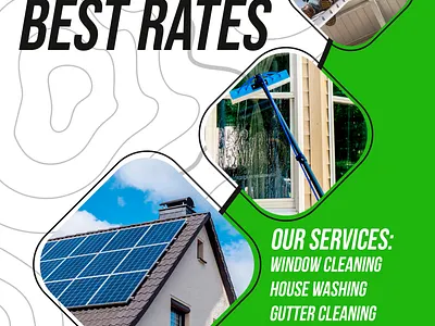 Exterior Cleaning Company branding company deisng door hanger fiverr flyer graphic design illustration logo motion graphics openforwork