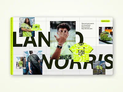 LN4 x Silverstone — Grandstand Presentation Slide b2b branding design editorial design f1 fashion formula one graphic design lando norris lando stand merch neon pitch deck design presentation design racing silverstone gp ui