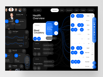 EHR - Patient Health Overview care dashboard design ehr emr health healthcare lis patient phr phs ui ux website