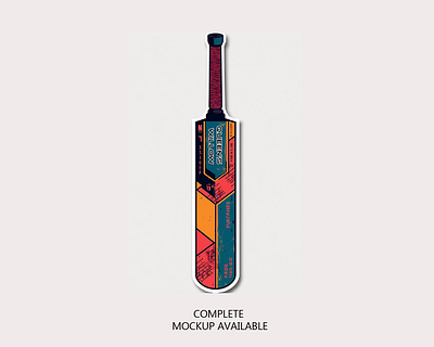 Modern Cricket Bat Sticker Design