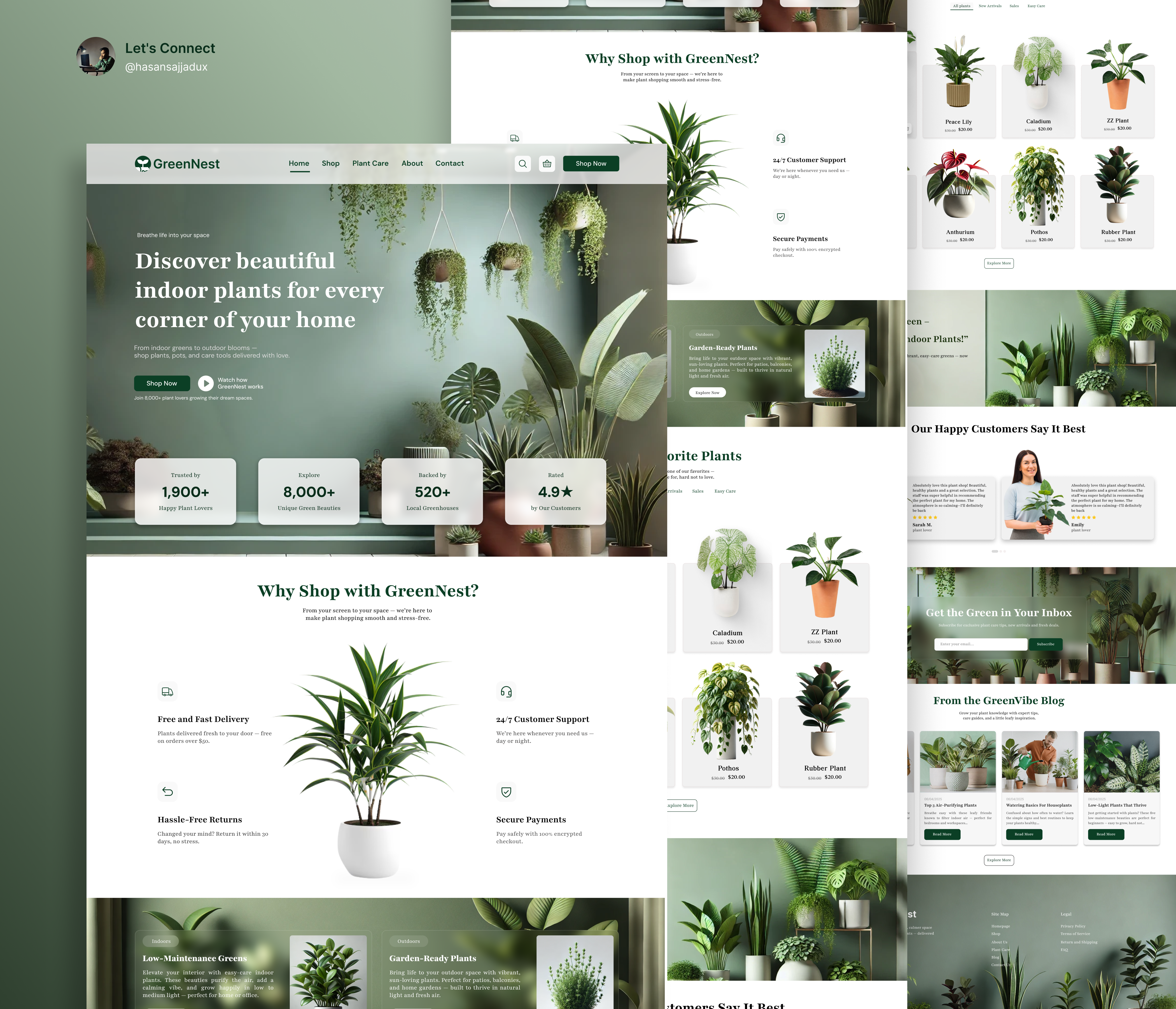 Example of Modern Plant E Commerce Website Design
