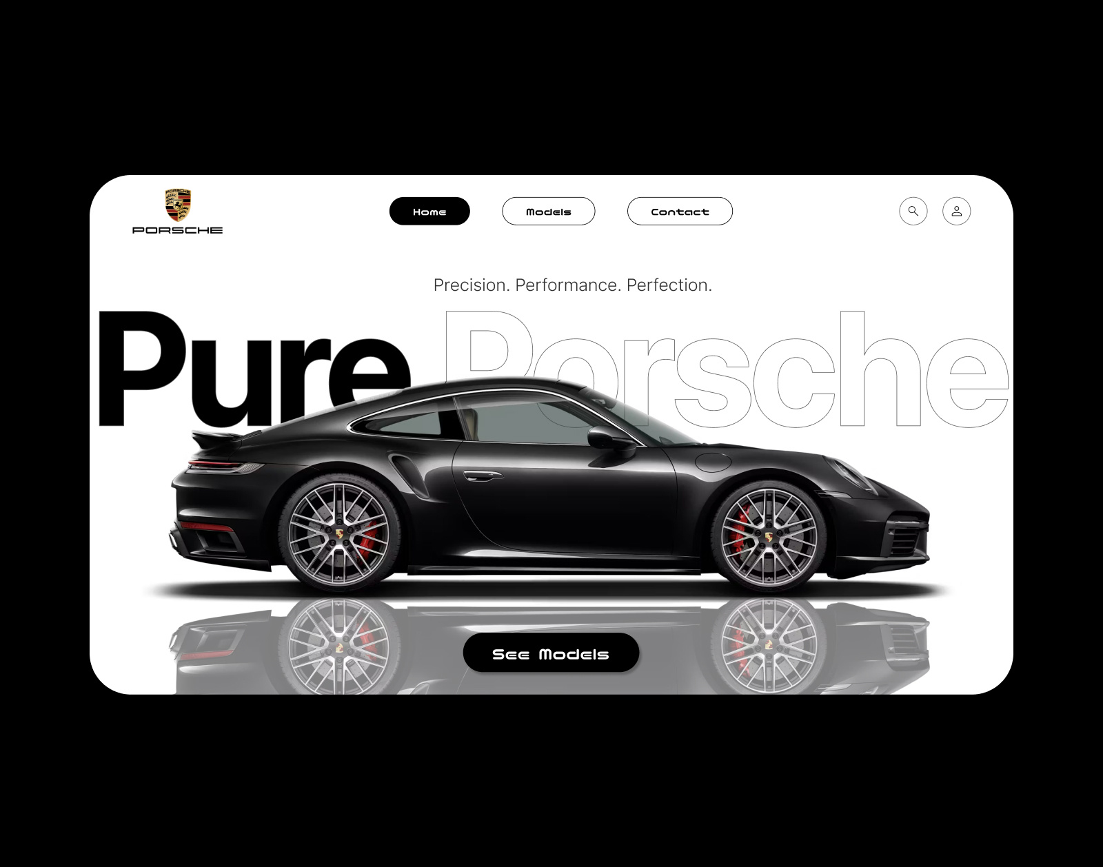 Porsche | Hero Section automotiveui boldtypography carwebsite cleandesign conceptdesign darkui herosection highendbrand landingpage luxurydesign luxutycars minimaldesign modernui performancedesign porsche productshowcase typographydesign uiux visualhierarchy webdesign