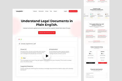 LexPlain (AI Lawyer) ai branding design doc explainer graphic design illustration logo product design ui uidesign uiux uiuxdesign vector